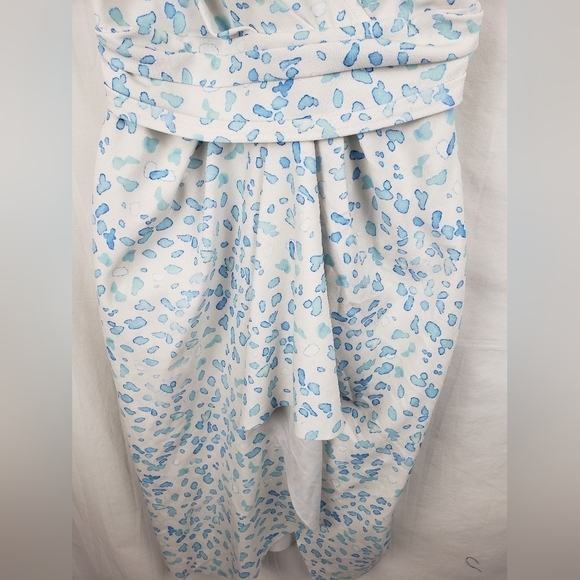 Asos Blue and White Spaghetti Strap Dress Sz 6 - Picture 4 of 10